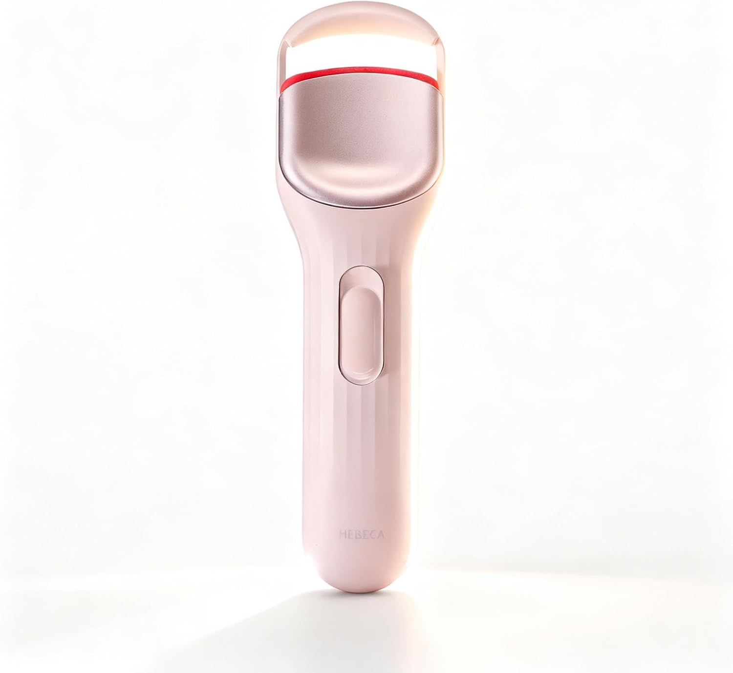 HEBECA Heated Eyelash Curler Pro,Heated Lashes Curler with 149°F /167°F Heat Settings, Heat Eye Lashes Curler with Food-Grade Silicone pad and Rechargeable 600mAh Battery (Rose Pink)