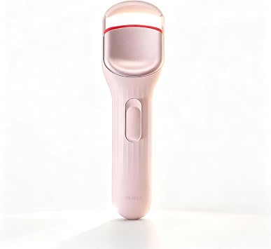 HEBECA Heated Eyelash Curler Professional - Eye Lashes Curler with Innovative Heating Silicone, Electric Eyelashes Curler with 600mAh Rechargeable Battery EC4001 Light Pink Pro