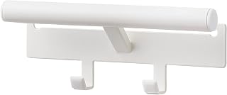 YAMAZAKI 5316 TOWER Backpack Hanger, white, Steel/Polypropylene, 26 x 6.5 x 10.5 cm
