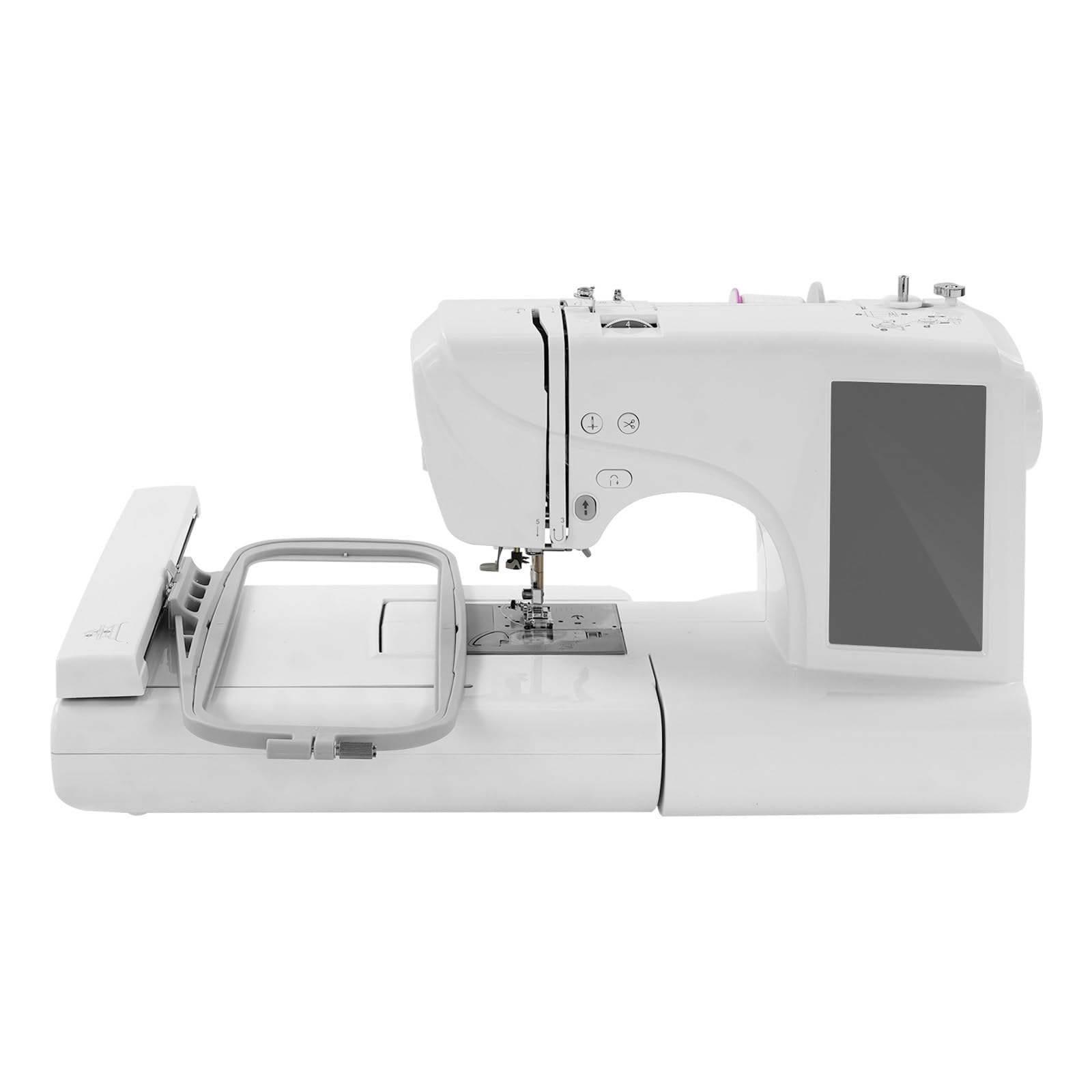 Macchina da ricamo touch screen da 7 pollici, controllata al computer, 700 design integrati, macchina da cucire e ricamo con porta USB, macchina da cucire per principianti, fai da te
