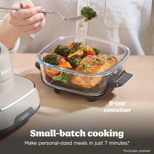 Ninjaa FN101ST Air Fryer — Ninja Crispi 4-in-1 Glass Air Fryer (Stone) Image 7