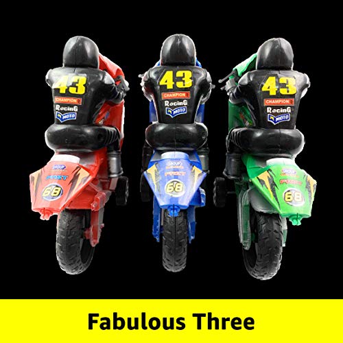 image for TukTek Motorcycle Toys for Boys, Friction Powered Play Toy Motorcycle 