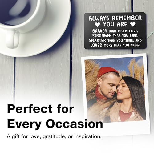 Always Remember Wallet Card – Engraved Love Note for Anyone, Inspirational & Sentimental Keepsake, Motivational Gift for Friends, Family, Loved Ones, Valentine’s Day, Anniversary, or Birthday3