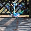 Natelf Large Peacock Statue Outdoor Metal Bird Decor Standing Metal Peacock, Garden Outdoor Sculpture for Yard Patio, Porch, Home for Women, Mom, Grandma