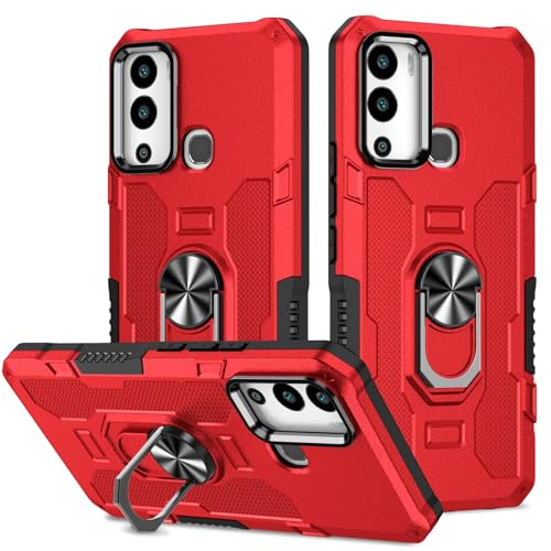 Coque Infinix Hot 12i d'excellente finition étui rigide de protection rouge mat