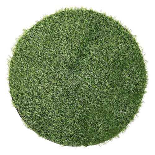 Tapis de gazon artificiel rond lavable pour décoration réutilisable