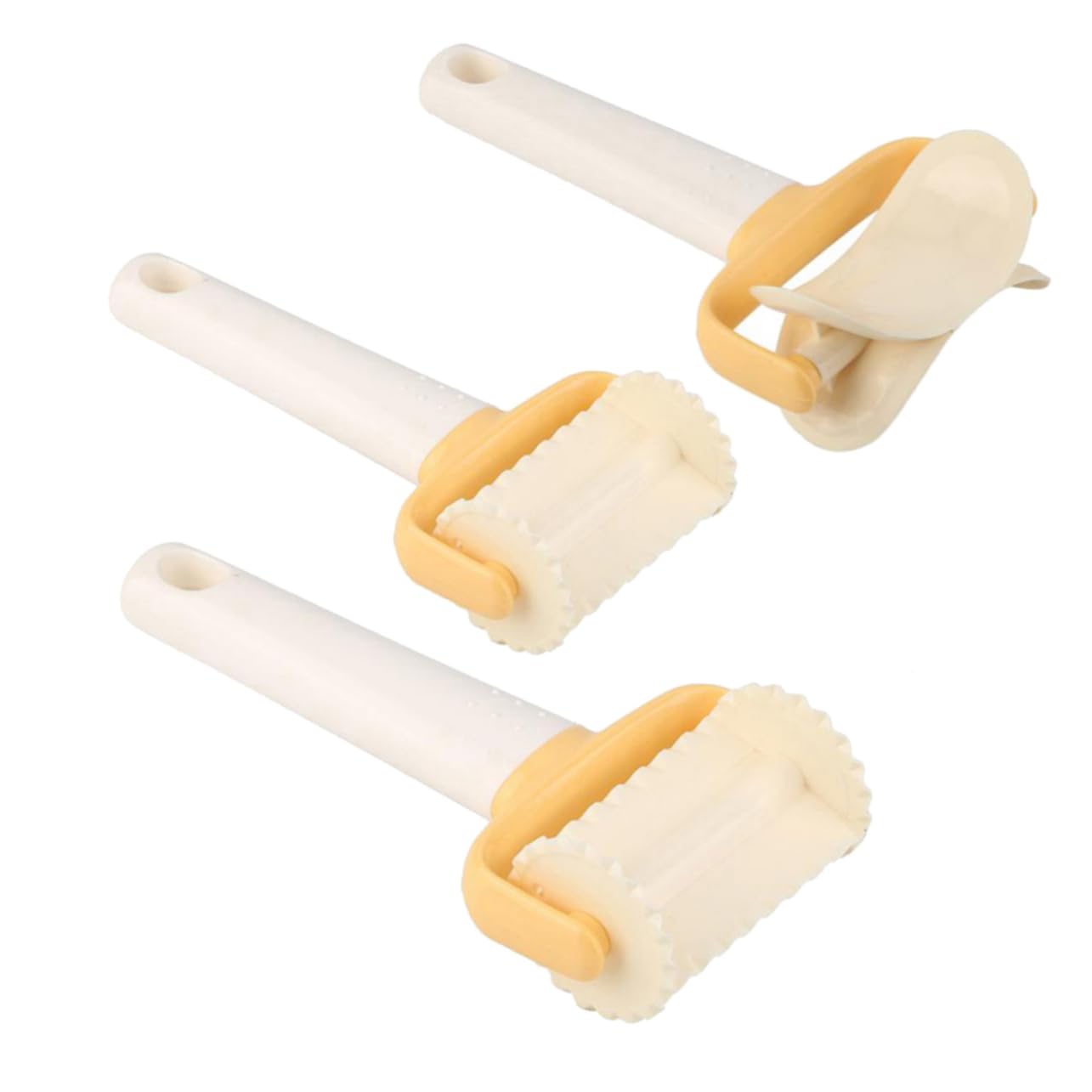 Cabilock 3 Ensembles 3 Pièces En Plastique Pâte Fondant Gâteau Outil De Coupe Stauffers Biscuits Biscuits Cannelés Coupe-Pâtisserie Roue Biscuit Rouleau Coupe Emporte-Pièces