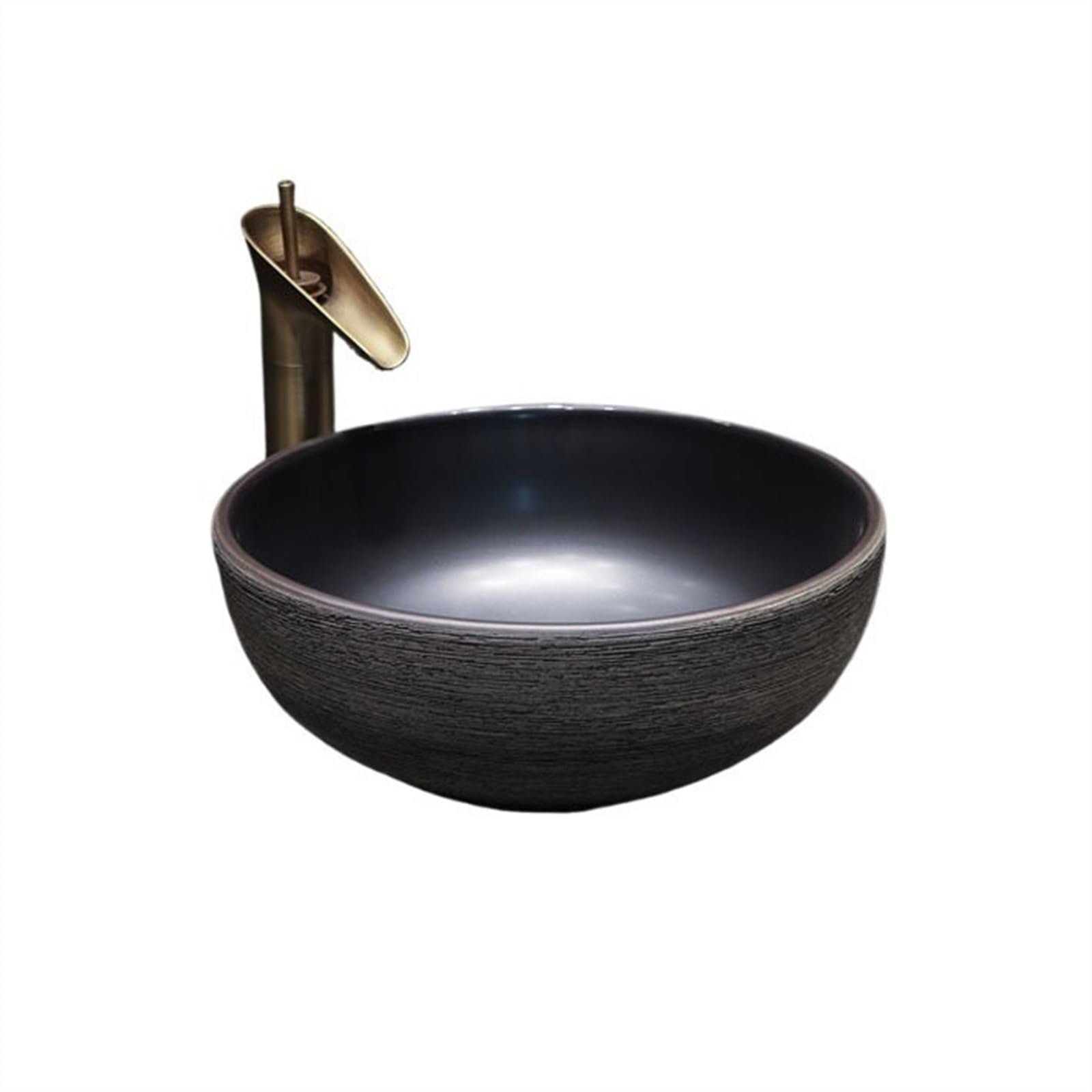 Dh2yjnbf3 One Color Vessel Sink Chinese Antique Art Basin Jingdezhen Ceramic Washbasin Round Retro Bathroom Sink Hand Wash Countertop