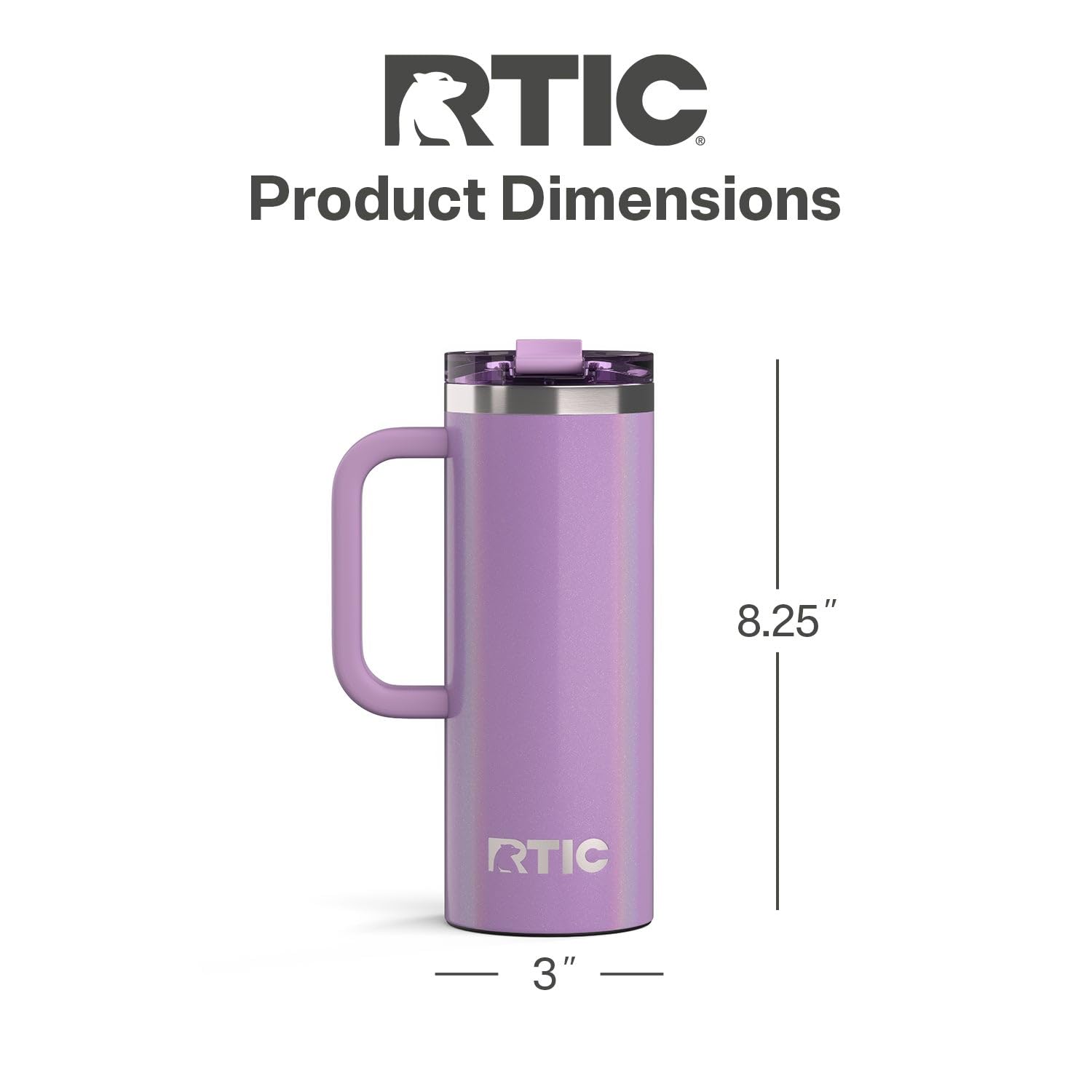 Amazon.com: RTIC 20oz Road Trip Travel Mug with Lid and Handle