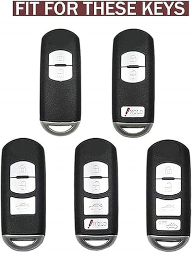 Miniatura 2 de Carcasa protectora de metal de aleación de zinc para llavero de automóvil compatible con Mazda 3, 6, 8, Miata, MX-5, CX-3, CX-5, CX-7, CX-9, carcasa