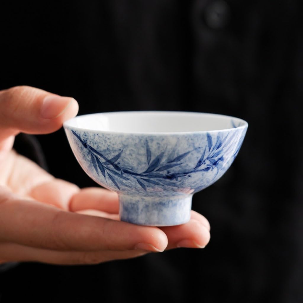 GSOUL Kungfu Tea cup Chinese Style Study Room Hand-painted Teacup Ceramic Host Cup Single Tea Brewing Kung Fu Set Drinking Small Tea Cups