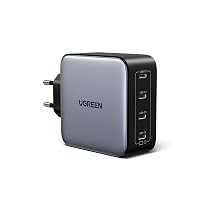 UGREEN Nexode 100W Caricatore USB C con 4 Porte Type C Alimentatore GaN Multiplo Supporta