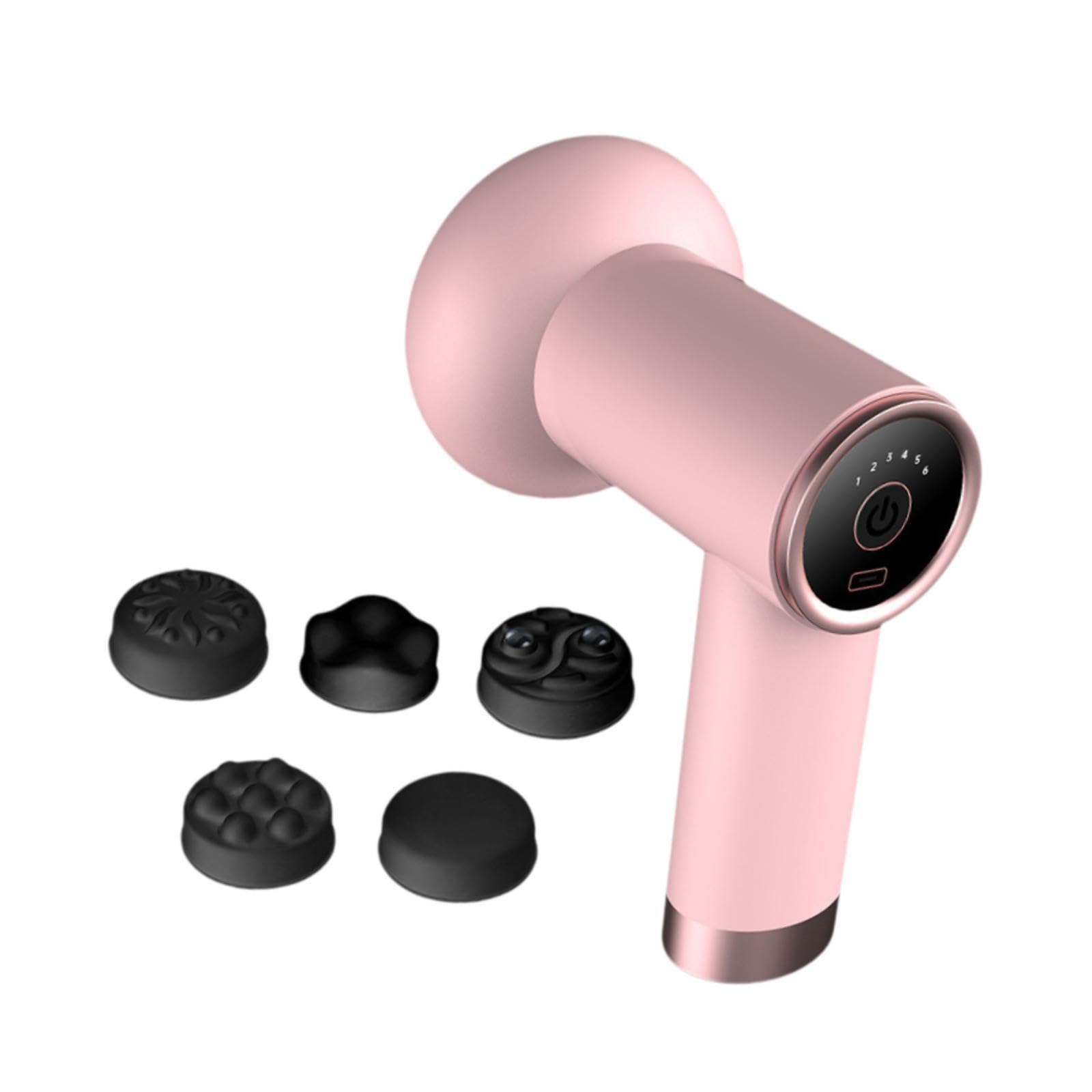 Massaggio Elettrico Corpo Dispositivo Massaggiante Cellulite Manuale Regolabile Portatile Compatto PP con Funzione Drenante Adatto per Benessere Pers, Rosa
