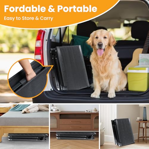 image for PALATALA Dog Ramp for Car, 71''x 17'' Pet Ramp for Large Dogs with Ant