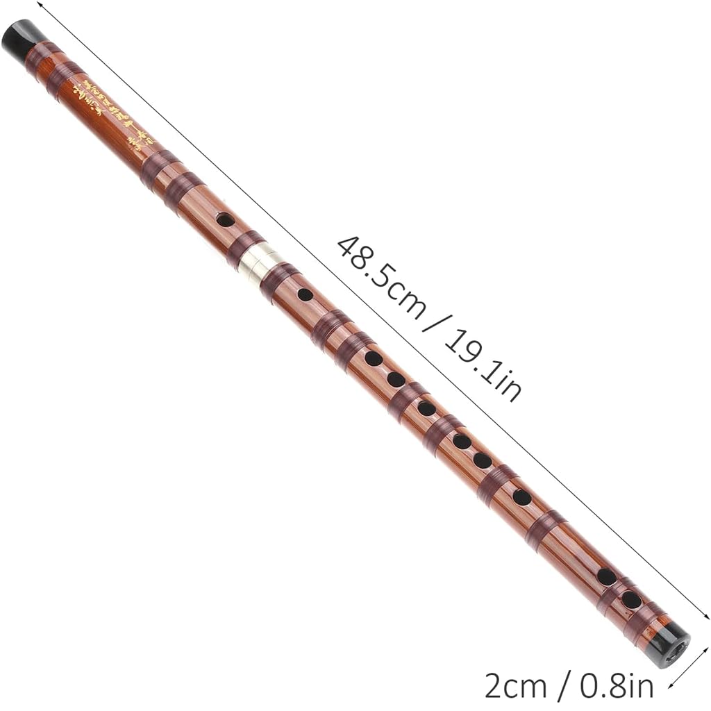Flauta de bambú Flauta amarga seca Flauta de bambú Conjunto de instrumentos orquestales tradicionales con caja de almacenamiento Kit de flauta