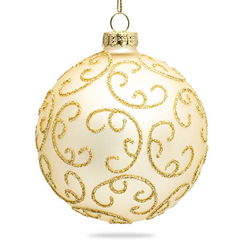 SIKORA Highlights 4er Set ausgefallene Christbaumkugeln aus Glas...