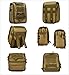 UNISTRENGH Multi-Purpose Tactical Molle Utility Pouches Compact Waist Pack Military Water-Resistance Casual Satchel Bag Fanny Pack Hunting Accessory (Desert Camo)