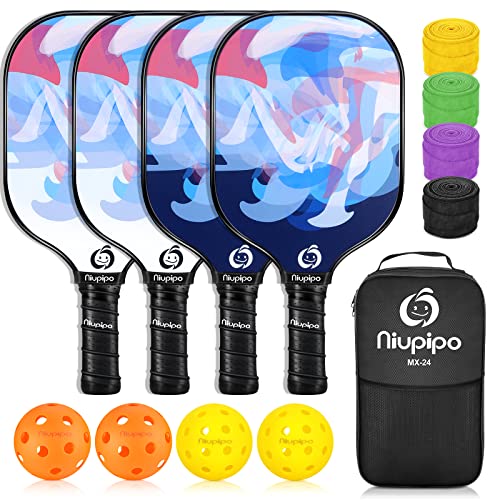 niupipo Pickleball Paddles, Pickleball Paddles Set of 4,