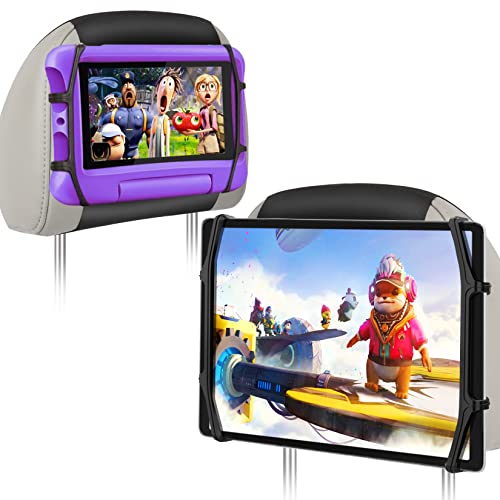 Image of Lpoake 2 Pack Car Headrest Tablet Holder Back Seat Tablet Holder for Car Headrest Mount for Kids Fits All 7-12.9'' Tablets