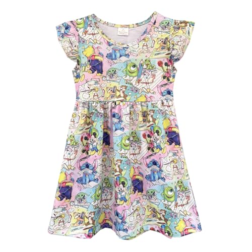 Toddler Girls Back to School Dress,Girls School Outfits 2-8Y