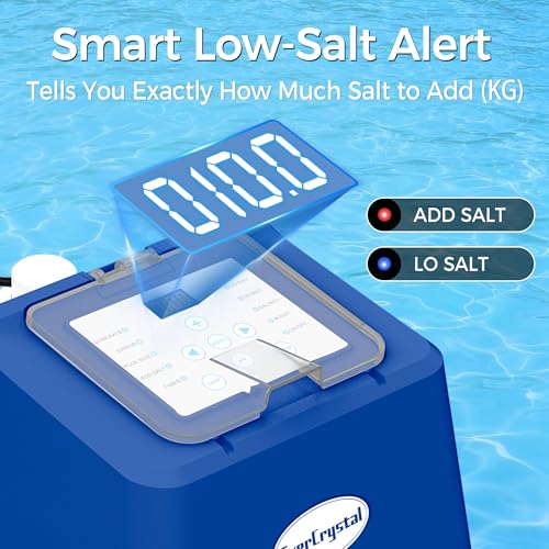 EverCrystal Saltwater System for Above Ground Pools up to 20,000 Gallons | 110V Salt Chlorine Generator with GFCI Plug, Digital Monitor, Auto-Clean & Timer | Reduces Pool Maintenance Effort - Thumbnail 5