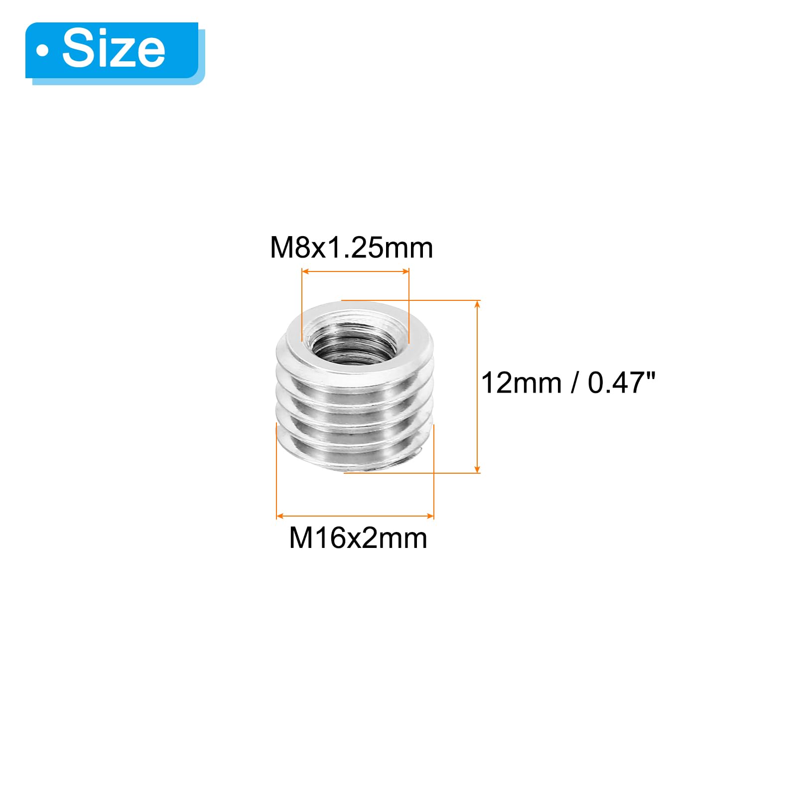 PATIKIL Thread Adapters Sleeve Reducing Nut - Image 2