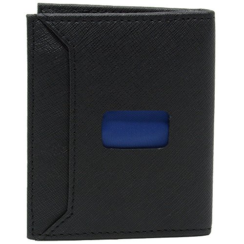 Alpine Swiss Double Diamond RFID Business Card Case Wallet Crosshatch Black3