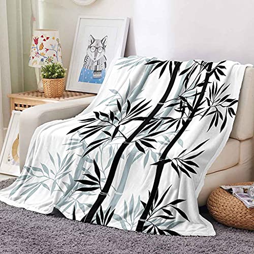 Couverture microfibre bambou noir imprimé 3D de qualité supérieure 150x200 - 3