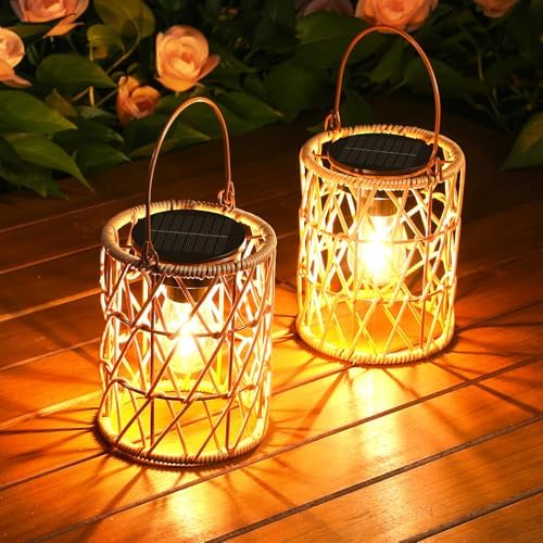 KOOPER Solar Lantern Outdoor Lights, 4 Pack Bright Hanging Solar ...