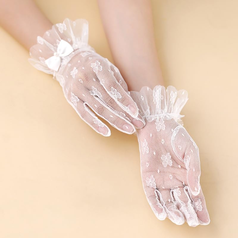 Short Lace Gloves for Women Wedding Bridal Party Evening Summer Driving3
