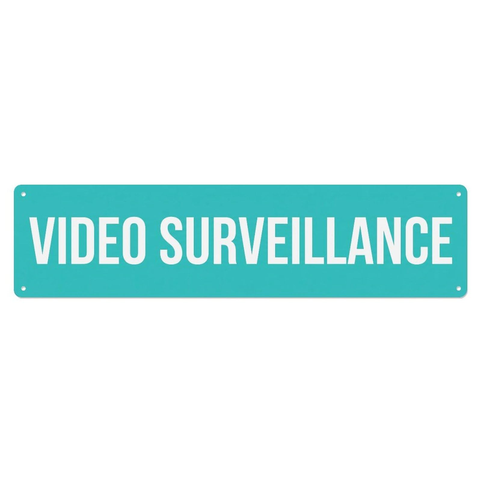 Metal Tin Sign Video Surveillance Camera Monitoring