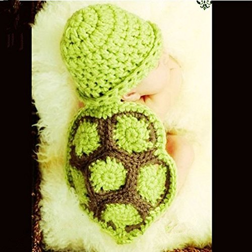 Matissa Ltd - Disfraz de ganchillo, ideal para sesión de fotos verde Talla:1