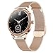 HQPCAHL Smartwatch Donna, Orologio Fitness Donna Full Touch 1,0 Pollici Cardiofrequenzimetro da Polso Salute Femminile Pressione Sanguigna Contapassi Calorie Notifiche Messaggi Smart Watch,d'oro
