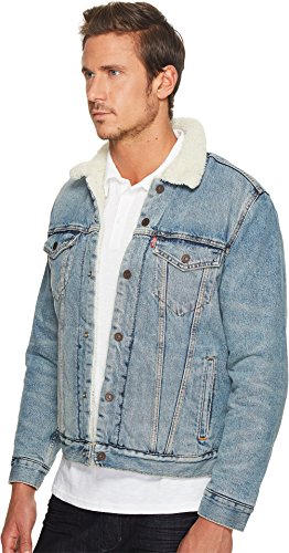 Image of Levi's Men's Sherpa Cotton Blend Standard Length Trucker Jacket