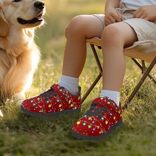 Boys Shoes Girls Kids Sneakers Tennis Running Shoes Christmas Colorful Lights Pattern3