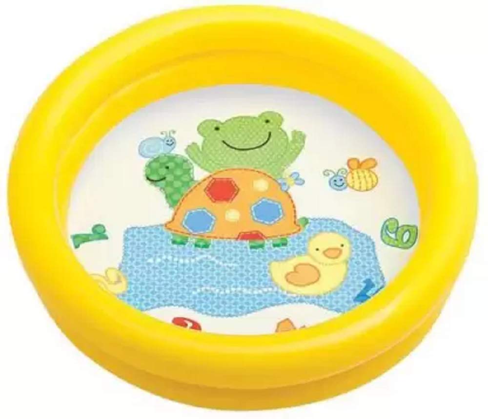 intex 2 feet baby wading pool inflatable pool (yellow)