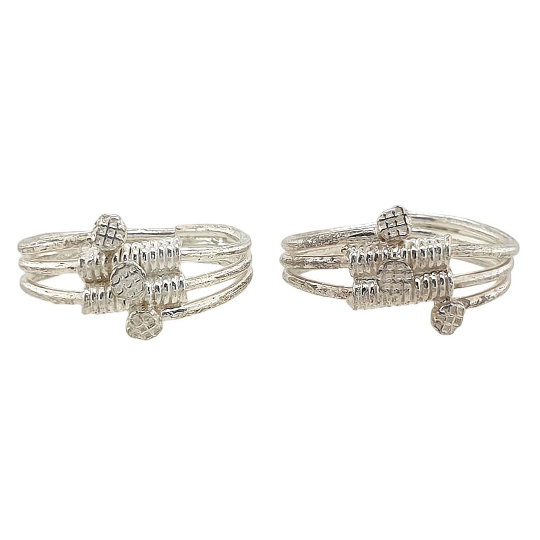 sahiba gems Pure Silver/Chandi Designer Toe Rings/Chutki For Women ~ Pack in 2 Pieces-picture-13