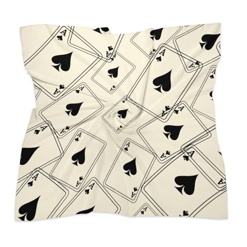 Poker Playing Card Bandana Kerchief for Women Colorful Square Scarf Lightweight Handbags Purse Scarves3
