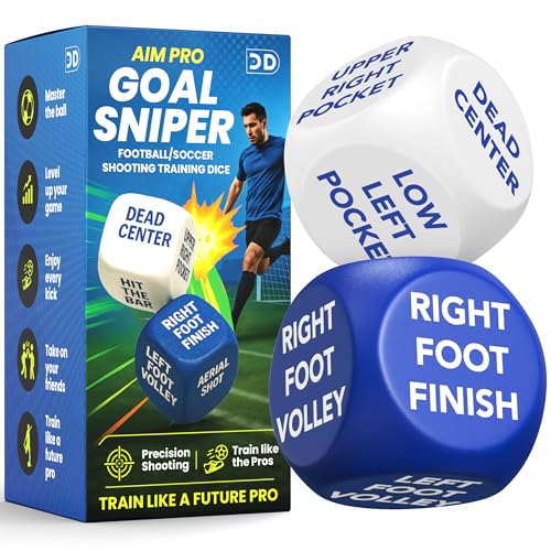 2pc Football shooting training Dice Equipment for Kids makes practice fun with exciting games indoors or outdoors toys age 812 perfect football gifts and unique birthday presents for boys and girls