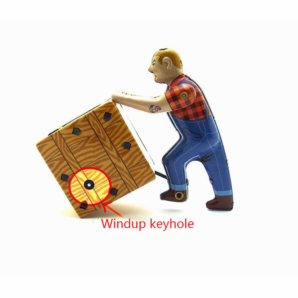 Wind Up Toy Dock Pushers Nostalgique Thème Étain Jouet Créatif À Collectionner Enfants Cadeau Garçons Filles Interaction Parent-Enfant