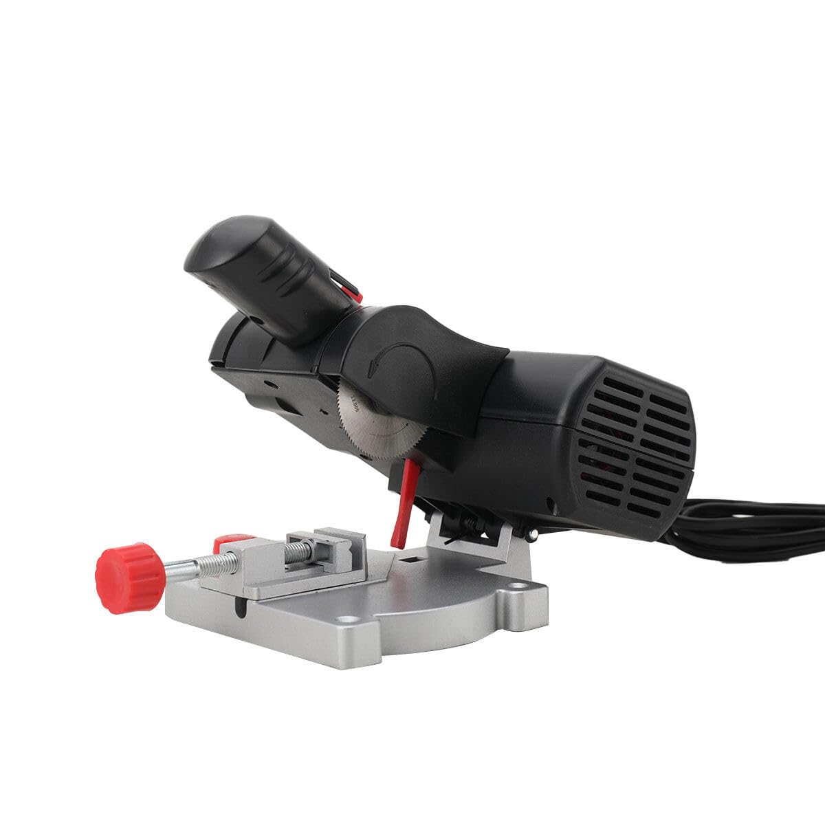 Mini troncatrice da 220 V, troncatrice, 6000 giri/min, piccola sega circolare da tavolo, in acciaio, lama per sega circolare in acciaio, 45° per legno e metallo