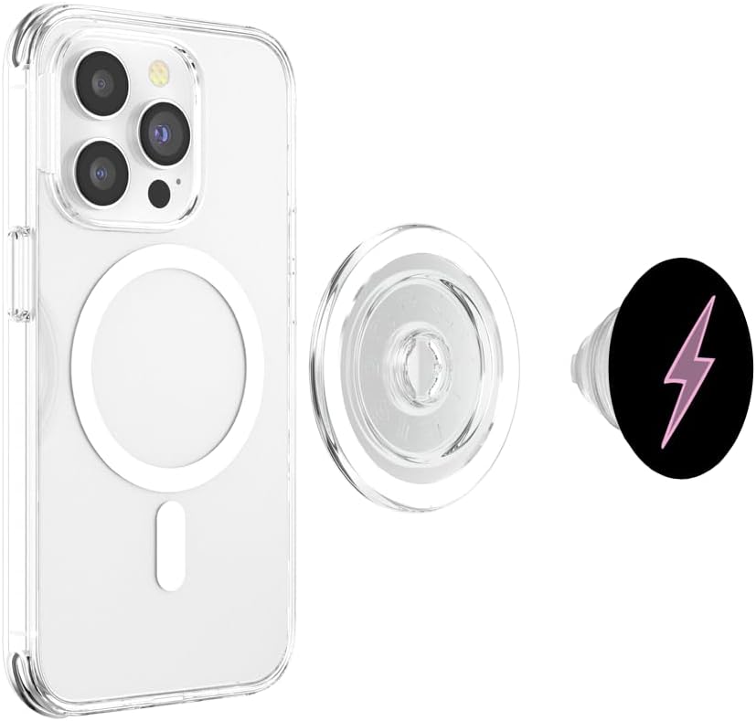 Lightning Bolt Pink For Women Idea Gift Storm Chaser Thunder PopSockets MagSafe PopGrip for iPhone