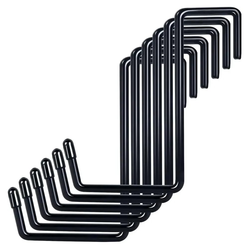 Aundhegrtt As Shown Heavy Duty S-Hooks - No Drilling Required, Large Garage Hooks For Ladder, Bicycle, And Garden Tool Organization