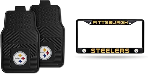 Miniatura 6 de Alfombrilla de vinilo para auto, de Fanmats, diseño de los Pittsburgh Steelers (NFL), Estera de uso general, Negro