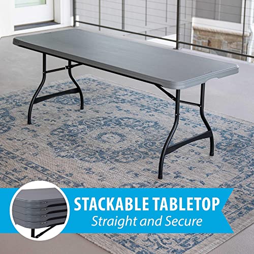 Image of Lifetime 6-Foot Nesting Table, Gray