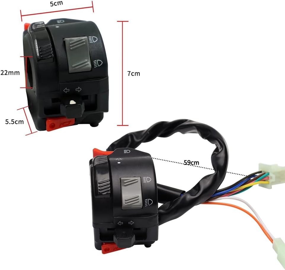 MotoParAcc Universal Turn Signal Light Switch Flasher Relay Horn Replacement Kit for ATV UTV Motorcycle Yamaha Honda Suzuki KTM Dirt Bike : Automotive