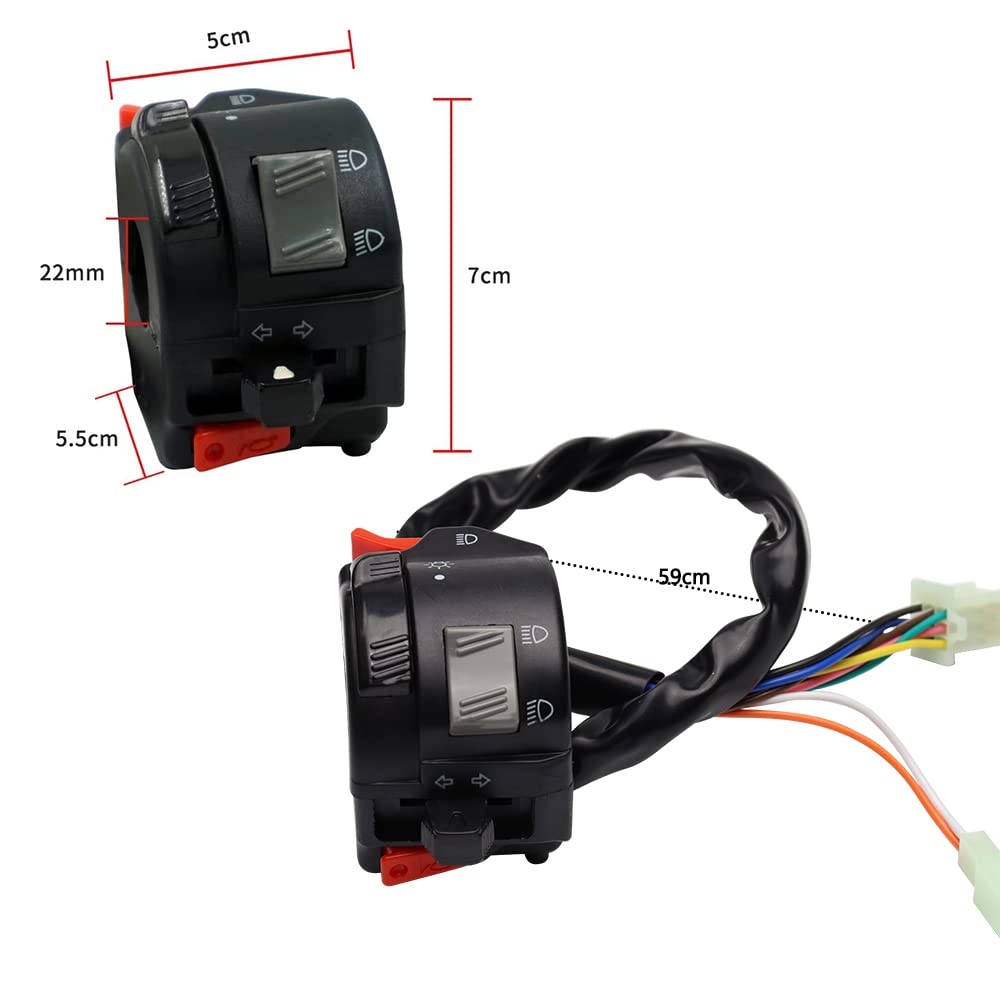 MotoParAcc Universal Turn Signal Light Switch Flasher Relay Horn