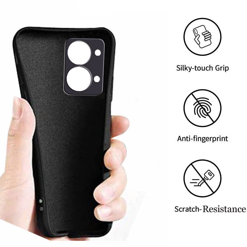 Image of A rtistque Liquid Silicone Flexible with Camera Protection Soft Back Cover Case for OnePlus Nord 2T 5G - Black