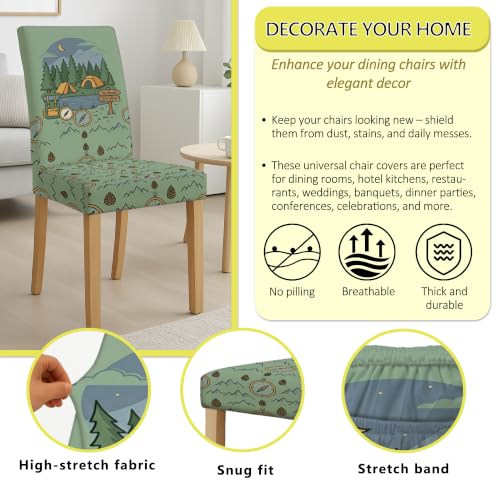Fundas para sillas de elastano elástico y lavable con estampado de piña 6