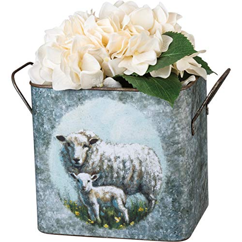 Primitives-by-Kathy-105441-Double-Sided-Cow-and-Sheep-Print-Bin-Easter-Set-of-2 Primitives by Kathy 105441 Double Sided Cow and Sheep Print Bin Easter Set of 2